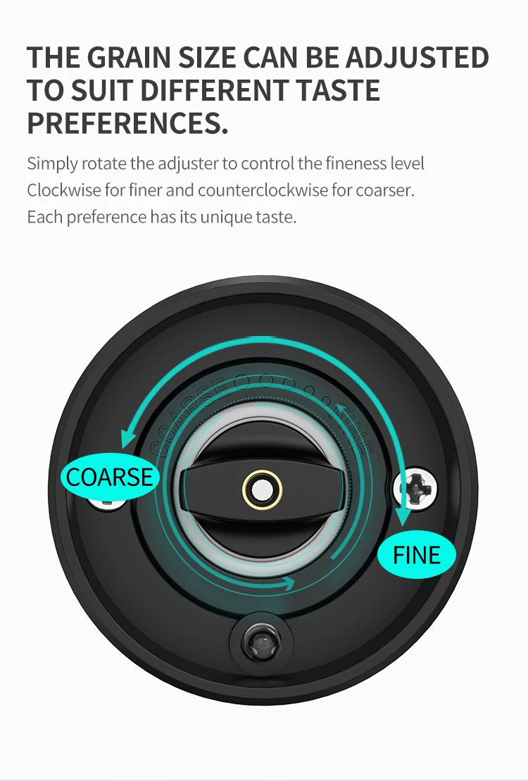 Electric Salt And Pepper Grinder With Adjustable Coarseness Refillable Mills Battery Powered Pepper Grinder Kitchen Gadget Tool - AMULET RING STORE