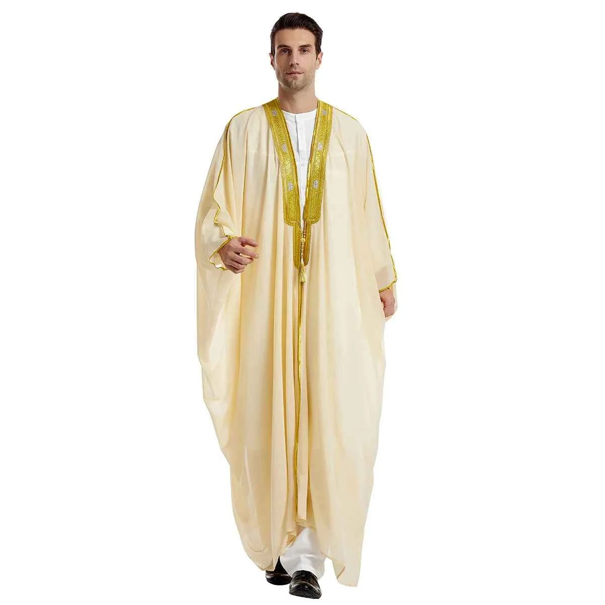 Eid Ramadan Islamic Clothing Men Kaftan Moroccan Kebaya Open Muslim Kimono Turkey Abaya East National Costume For Prayer Clothes