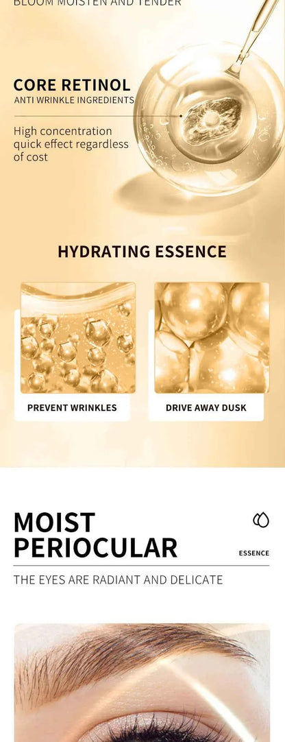 Snail Face Cream + Retinol Eye Massage Roller Serum 2pcs Moisturizing Eye Bag Face Cream Korean Skin Care Products