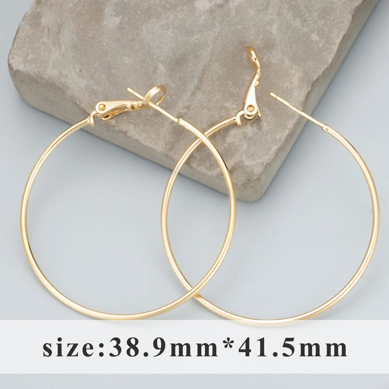 GUFEATHER MC19,jewelry accessories,18k gold plated,pass REACH,nickel free,round ring,charms,jewelry making,diy earrings,6pcs/lot - AMULET RING STORE