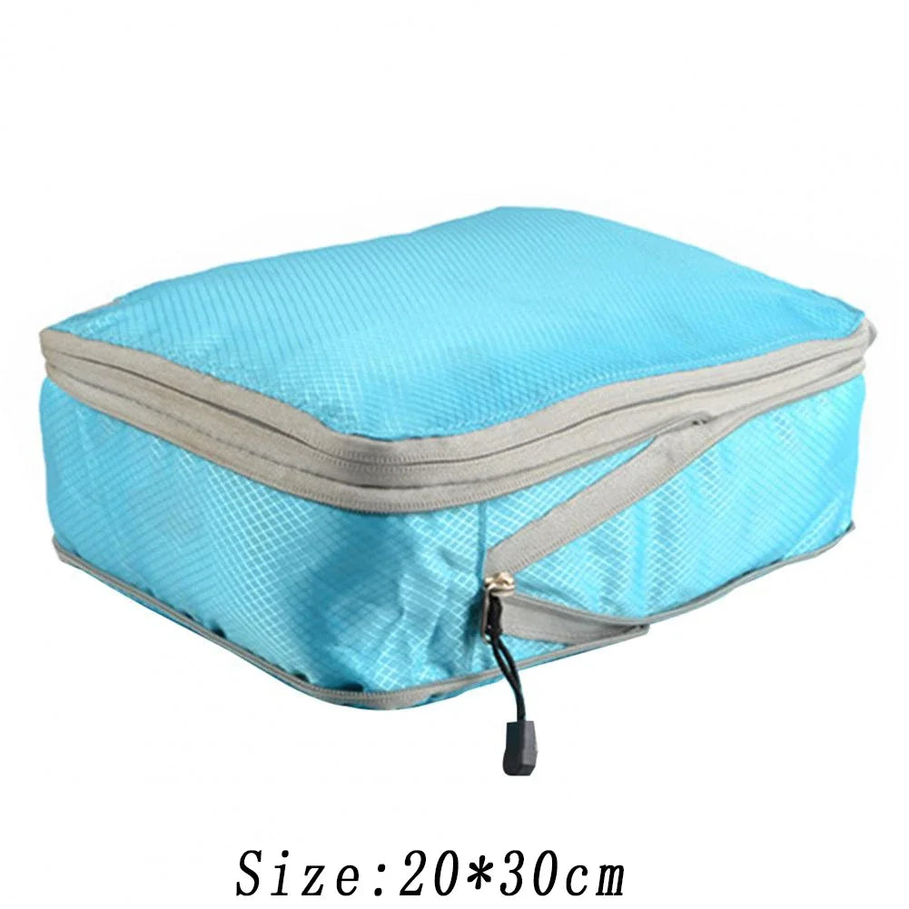 Travel Compression Packing Cubes Suitcase Luggage Organizer Set Zipper Foldable Storage Bag for Clothes Shoes Travel Accessories - AMULET RING STORE