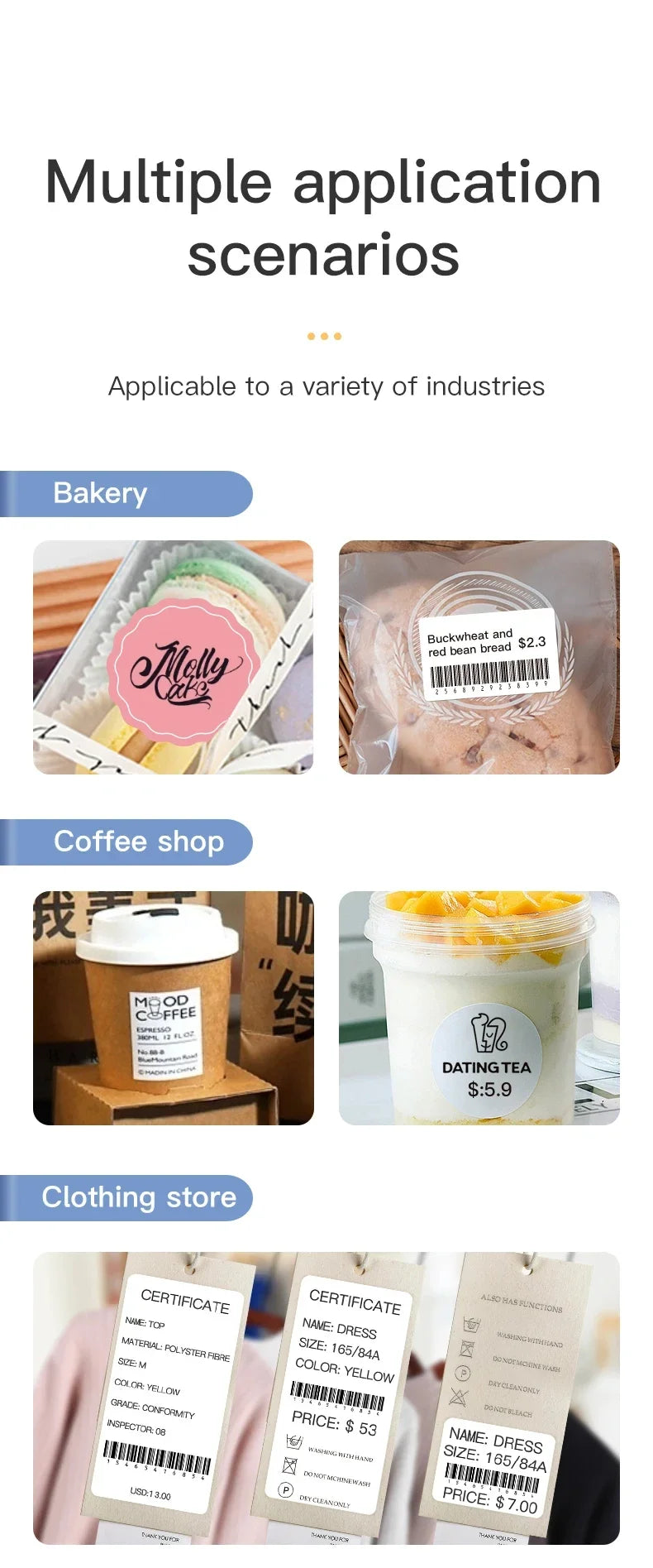 Niimbot B1 Mini Portable Thermal Printer Self-Adhesive Sticker Label Maker Pocket Printer Labeling Machine