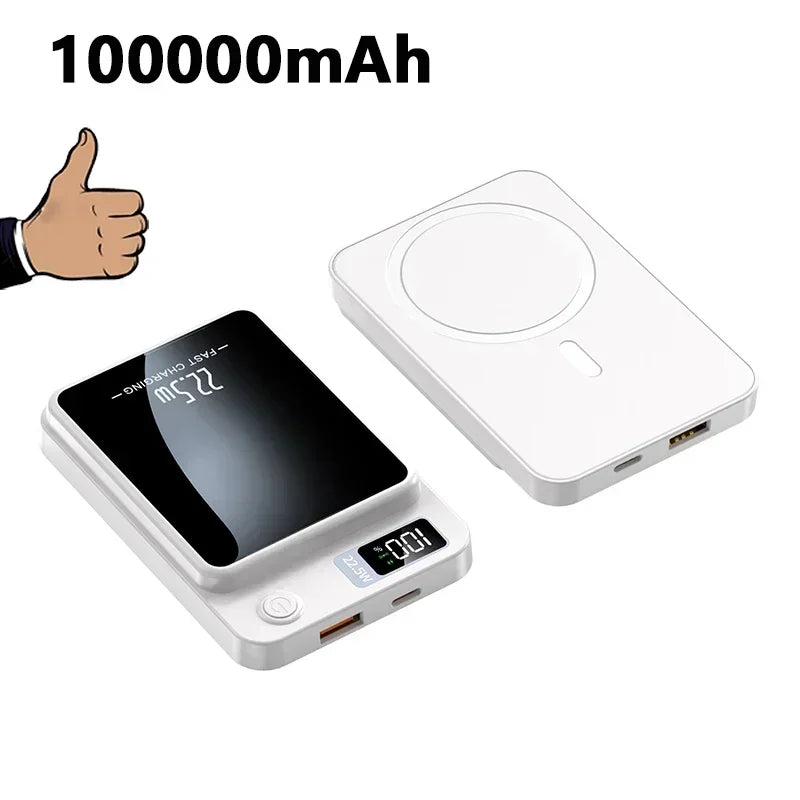 Magnetic Power Bank 30000mAh 15W Wireless Fast Charger for iPhone 15 14 13 Samsung S22 S23 Xiaomi Portable Battery Powerbank - AMULET RING STORE