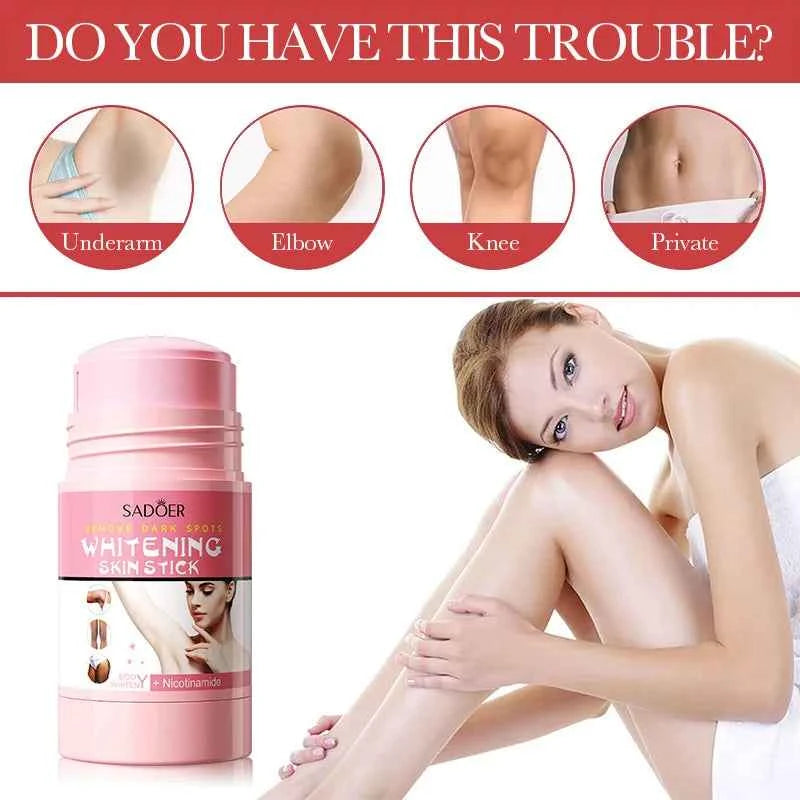 Niacinamide Whitening Cream Stick Remove Dark Spots Bleaching Private Parts Underarm  Brighten Butt Knee Inner Thigh Body Care
