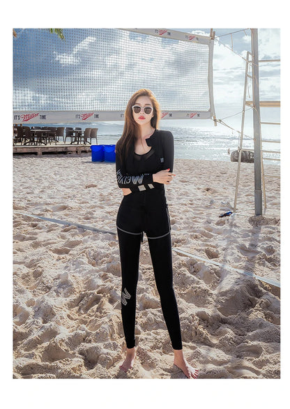 2024 Modest Fashion Swimming Suit For Women Full Cover Burkini Muslim Swimwear Womens Islamic Long Sleeve Swimsuit Skirted M-XXL