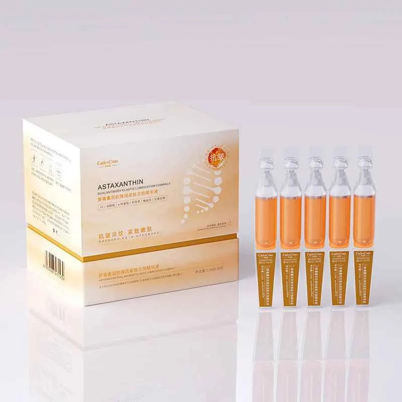 Astaxanthin Ampoule Anti Aging Face Serum Anti-aging Wrinkles Skin Brighten Whitening Hydrating Face Care Essence 30pcs/set