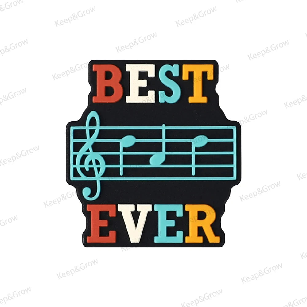 5/20/50Pcs Best Legends Dad Themed Silicone Beads for Jewelry Making Father's Day Focal Beads DIY KeysChain Accessory Decoration - AMULET RING STORE