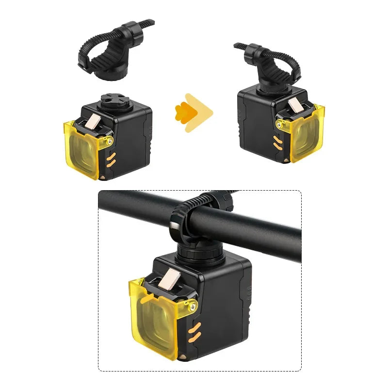 New Multifunctional Q05 MTB Bike Light Rechargeable Waterproof Remote Control White Red Blue LED Outdoor Cycling Birthday Gift - AMULET RING STORE