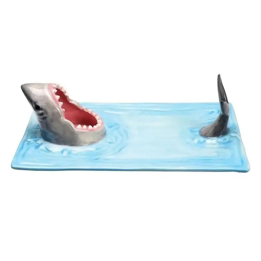 Unique Shark Shape Plate Funny Decorative Ceramic Sushi Plates For Dessert,Cheese Snacks,fruits,vegetable Home Decor Access J6A1 - AMULET RING STORE