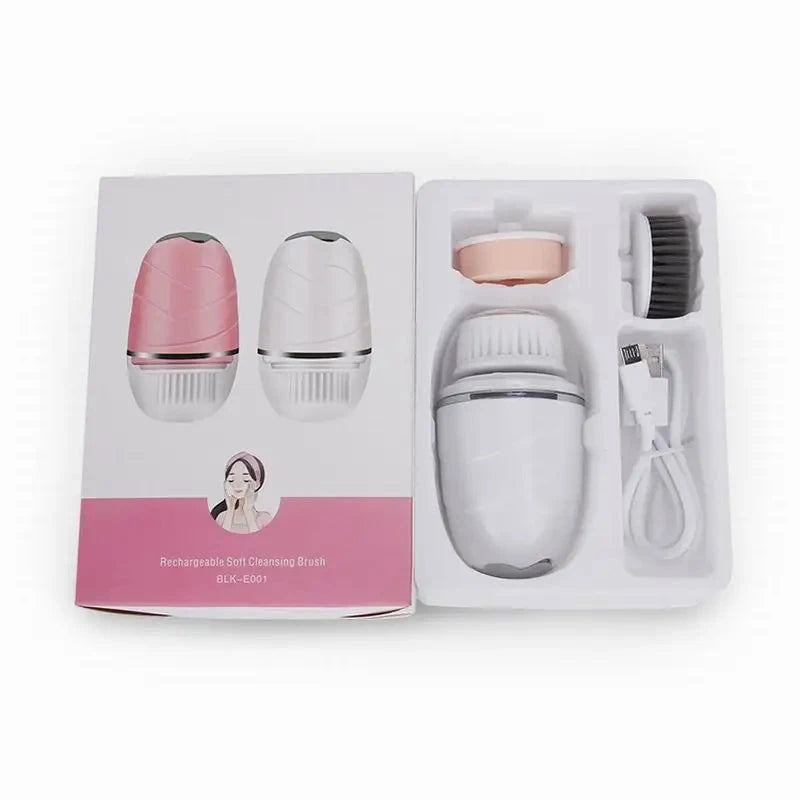 3 in 1 Electric  Facial Cleansing Brush Blackhead Remover Makeup Removal Face Deep Pores Cleaning Massager Face Cleaner