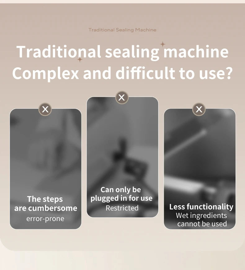 RS-F183H Mini Wireless Food Vacuum Sealing Machine, Digital Multifunctional Charging Magnetic Heat Absorption Sealing Machine. - AMULET RING STORE