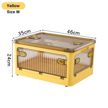 Foldable Storage Box Closet Organizer with Wheels Outdoor Stackable Sundries Organizer Clothes Quilts Toys Books Storage Box - AMULET RING STORE