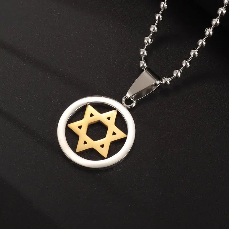 Seven Archangels Solomon Kabbalah Pendant Star of David Devil Eye Angel Seal Necklace