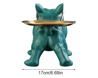 30cm Home Decor Bulldog Figurine Dog Statue Storage Box Animal Ornament Resin Craft Art Sculpture Figurine Home Puppy Sculpture - AMULET RING STORE