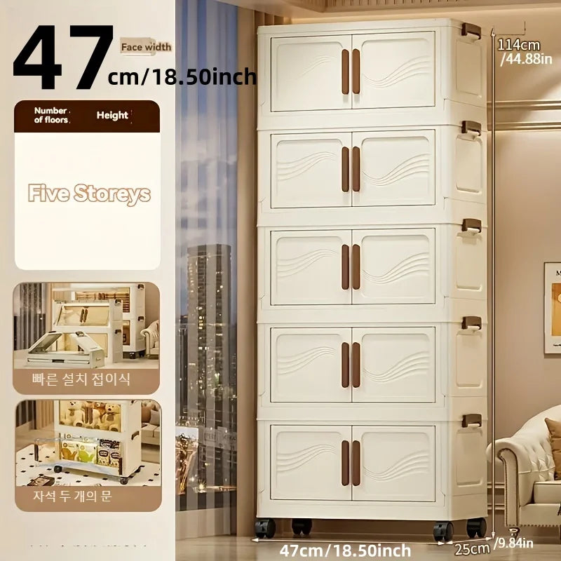 Foldable Storage Box with Clear Door - Spacious, Durable, and Easy-to-Assemble - Ideal for Organizing Clothes, Books, Toys, and - AMULET RING STORE