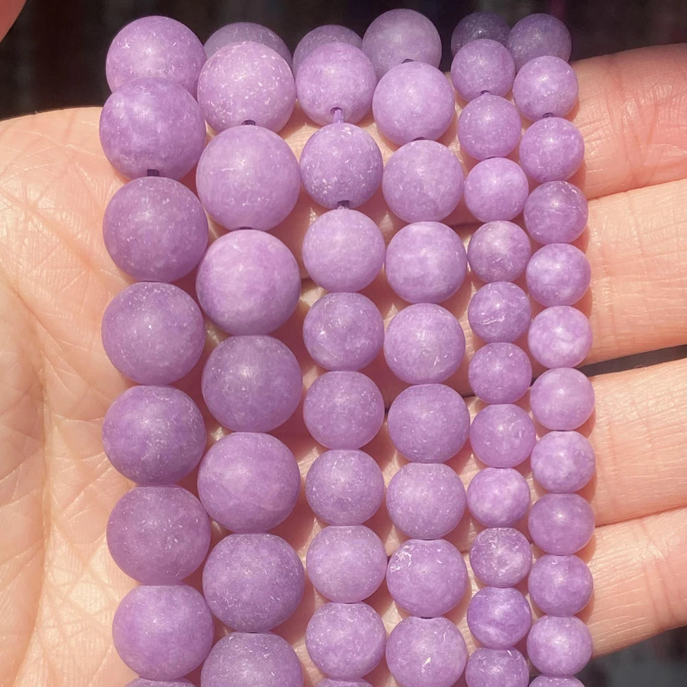 45 Styles Natural Stone Beads Amethyst Purple Jades Agate Crystal Glass Beads Jewelry Making Findings DIY Bracelet Accessories - AMULET RING STORE