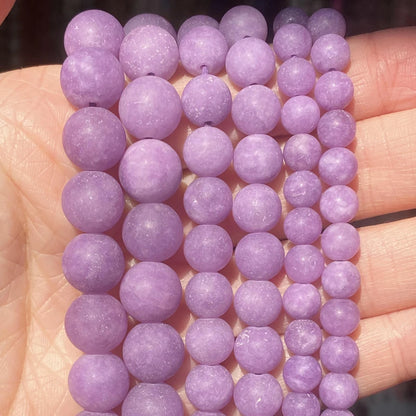 45 Styles Natural Stone Beads Amethyst Purple Jades Agate Crystal Glass Beads Jewelry Making Findings DIY Bracelet Accessories - AMULET RING STORE