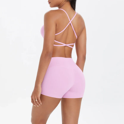 2PCS Yoga Set Nude Feeling Workout Sets Women Tracksuit Gym Push Up Fitness Running Workout Sportwear Sport Bra Leggings Suit