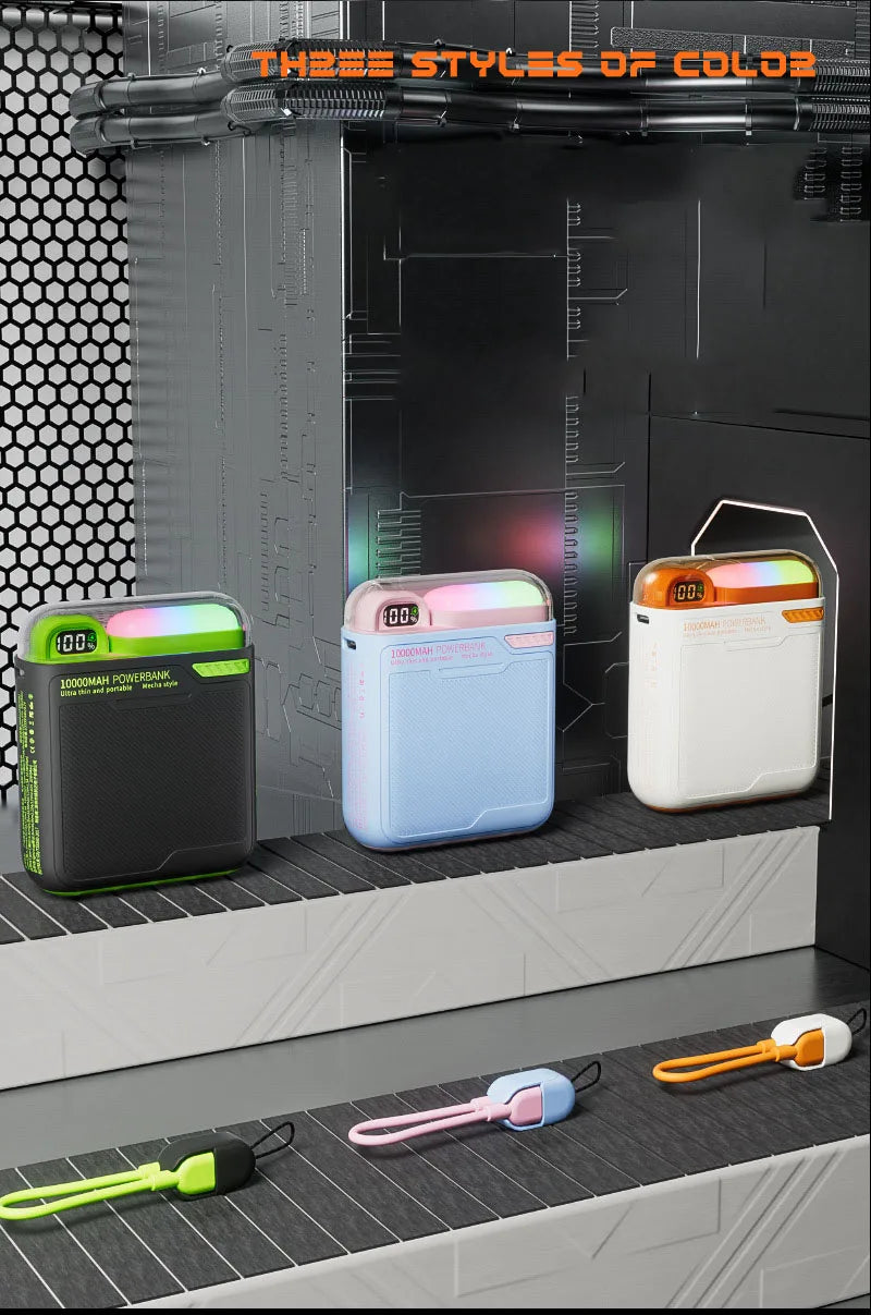 10000mAh Wireless Power Bank with Stand USB C Cable PD20W Fast Charging Magnetic External Spare Battery for IPhone Samsung Xiaom - AMULET RING STORE