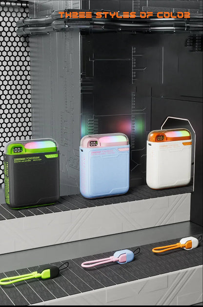 10000mAh Wireless Power Bank with Stand USB C Cable PD20W Fast Charging Magnetic External Spare Battery for IPhone Samsung Xiaom - AMULET RING STORE