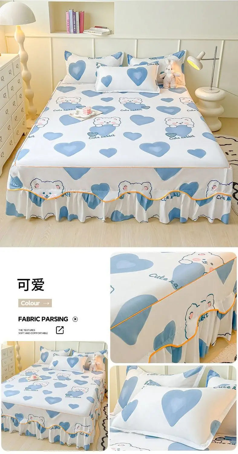 Sheet Set Household with Pillowcase Fashion Modern Water-proof Universal Skin-friendly Single Double Home Textile Bedding Luxury