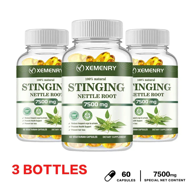 Stinging Nettle Root Capsules - Promotes Prostate and Urinary Tract Health, Reduces Urinary FrequencyCapsule
