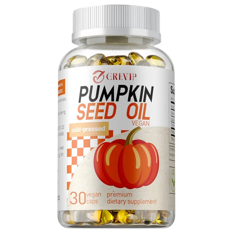 120 Capsules Pumpkin Seed Oil - Promotes Hair Growth, Hair Care, Supporting Prostate Health and Enhance Immunity System