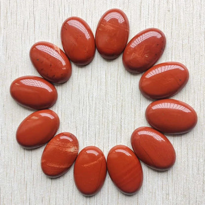Wholesale 12pcs fashion natural stone mixed Oval CAB CABOCHON beads 20x30mm for Jewelry accessories making Fast shipping - AMULET RING STORE