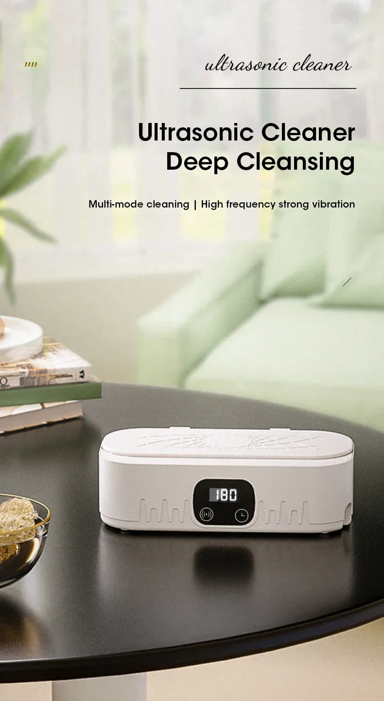 Ultrasonic Cleaning Machine 400ml Ultrasonic Cleaning Tank Automatic Cleaning Makeup Brush Glasses Watches Jewelry Cleaning - AMULET RING STORE