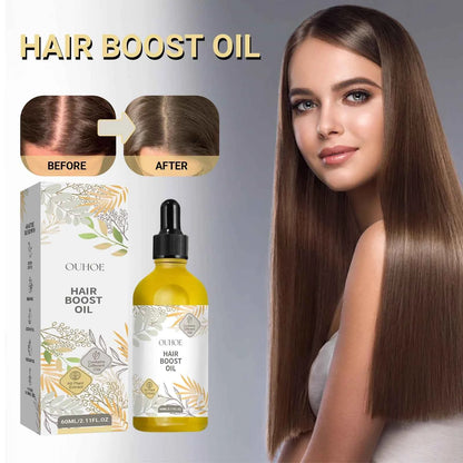 OUHOE Hair Boost Oil Dense Hair 2.11fl.oz (60ml) Makes Hair Thicker Healthier Promoting Hair Regeneration Caring Essential Oils
