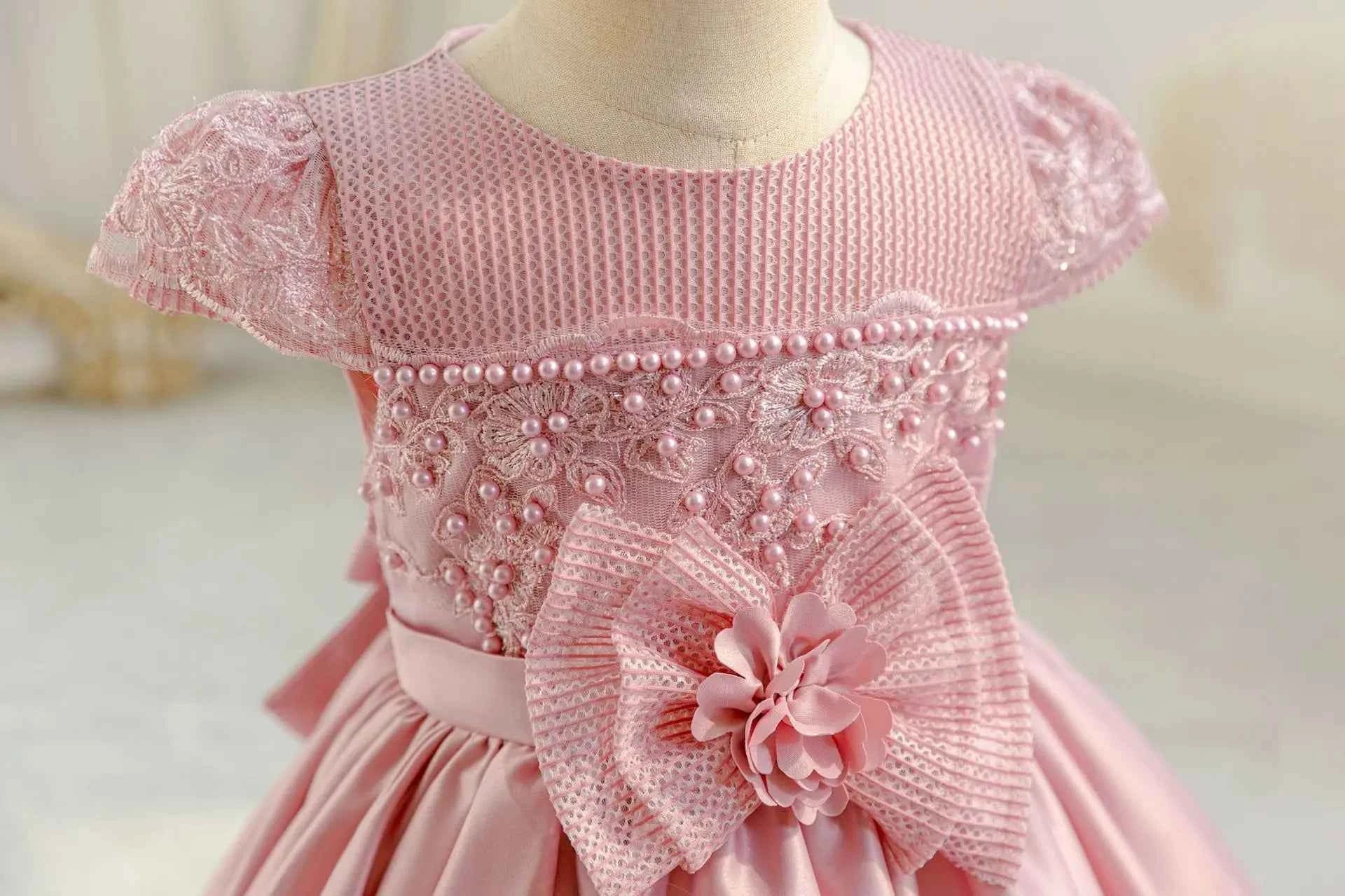 0-4Thildren's wear baby's first birthday party dress color matching gradient Lace Princess Baby Girl Christmas Party Prom Dress