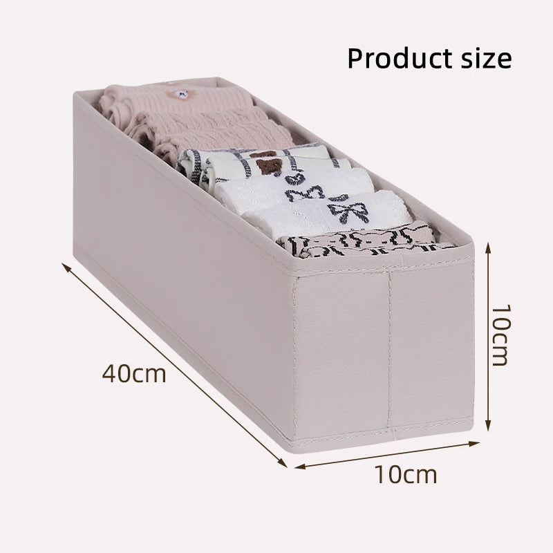 Foldable Underwear Socks Storage Box Panties Storage Boxes Clothes Organizer Cabinets Drawers Bedroom Wardrobe Separator Case - AMULET RING STORE