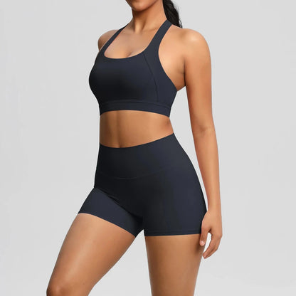 2PCS Yoga Set Nude Feeling Workout Sets Women Tracksuit Gym Push Up Fitness Running Workout Sportwear Sport Bra Leggings Suit