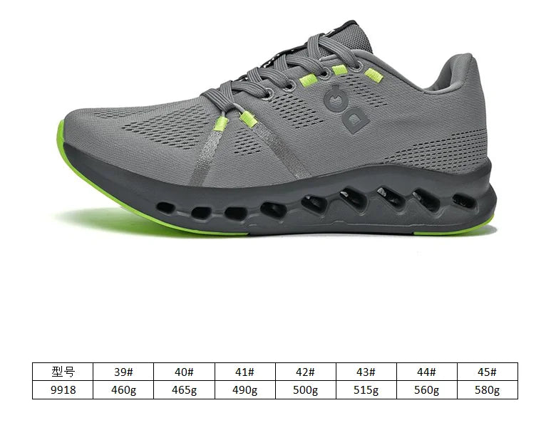 Leisure plus Size Men's Shoes39-45 Fashion Cushioned Running Shoes Sports Trend Gray Green White Black Breathable Comfortable - AMULET RING STORE