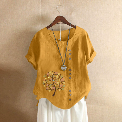 Cotton Linen T Shirt Women's Clothing Summer Retro Ladies Tops Tee Casual Loose Short Sleeve T-shirt Woman Ropa Blusas Tshirt