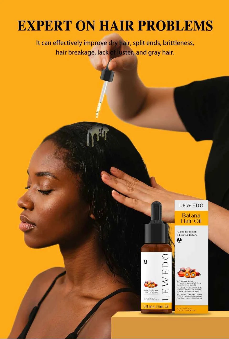 Batana Oil Hair Growth Scalp Strengthening Pure Hair Repair Hair Roots Damaged Hair Care Nourishing For Women Men Anti Hair Loss