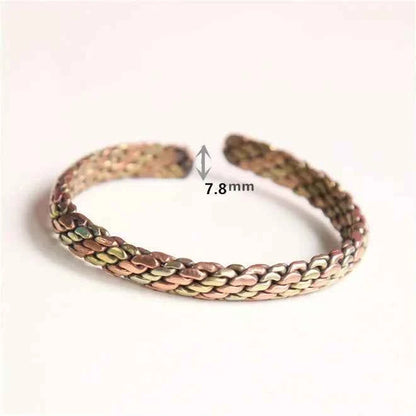 Indian Jewelry Red Copper Wrapped Open Cuff Slim Bangles for Girls BB-218