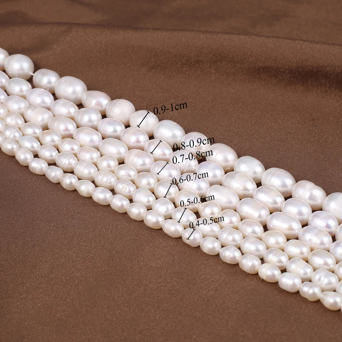 Natural Freshwater Pearl Beads Rice Round Shape Isolation Loose Beaded for Jewelry Making DIY Bracelet Necklace Accessories Gift - AMULET RING STORE