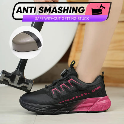 New women's anti-puncture anti-smash breathable fashion safety protection shoes - AMULET RING STORE