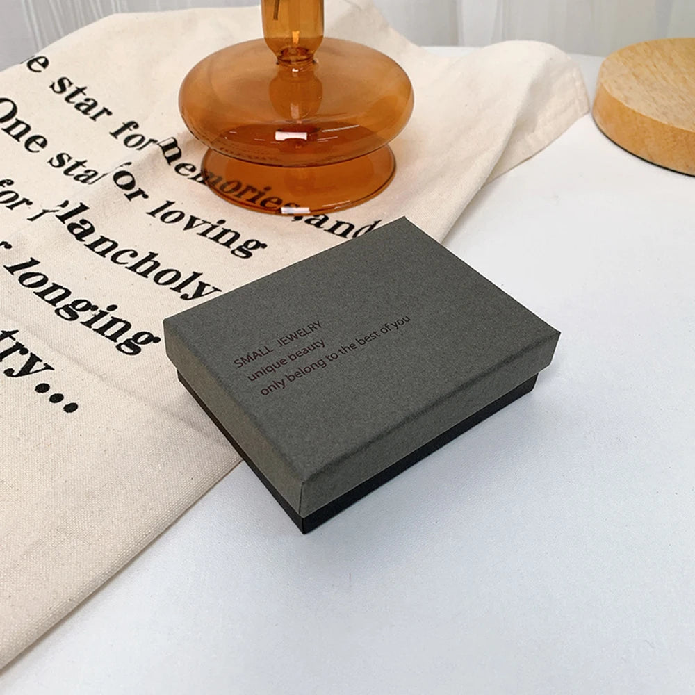 Simple Jewelry Box Earnail Ring Bracelet Necklace Gray Black Paper Jewelry Display Case Jewelry Organizer Box - AMULET RING STORE