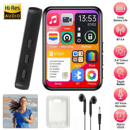 128GB HiFi MP3 Player with Bluetooth 5.4, Speaker & Touch Screen