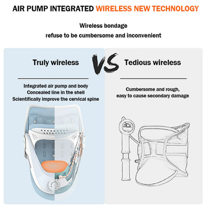 Cervical Traction Device & Neck Brace Set Neck Stretcher Adjustable Neck and Shoulder Relaxer Comfortable for Home Travel Office - AMULET RING STORE