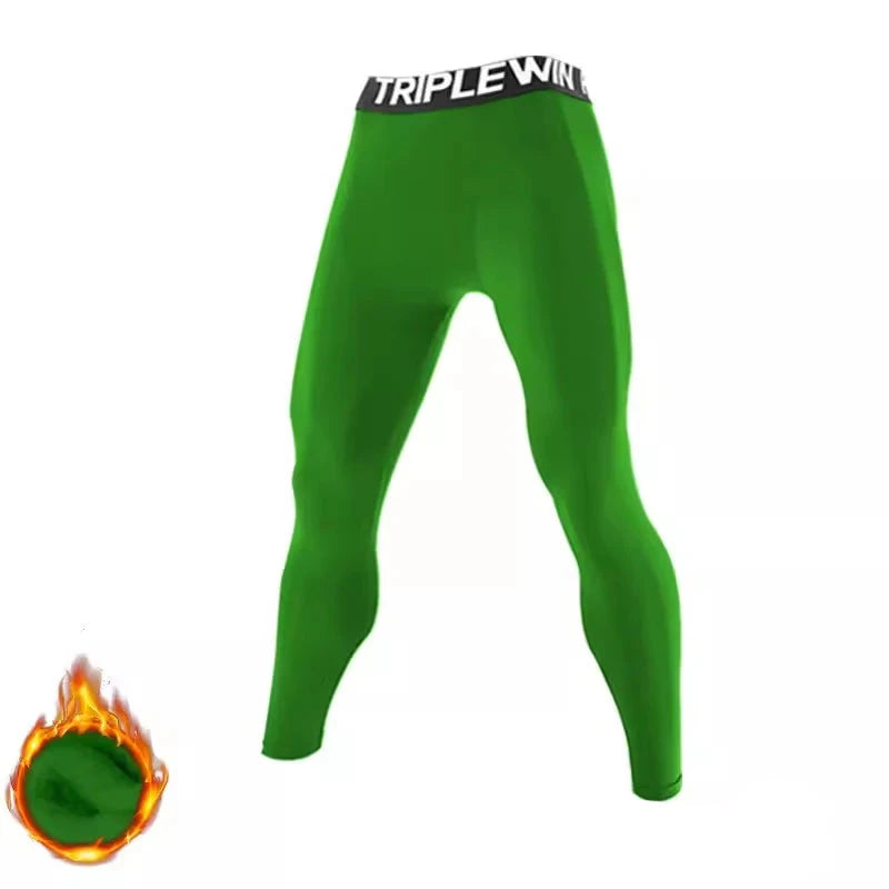 Spring Autumn Men Women Running Tights GYM Pants Exercise Basketball Football Soccer Fitness Sport Long Fleece Thermal Legging 8