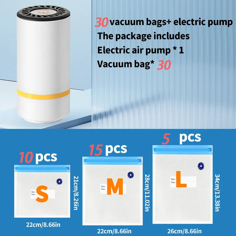 high-quality food handheld vacuum sealer Portable & Rechargeable Vacuum Sealer (Vacuum Sealers+ 30 reusable vacuum seal bags - AMULET RING STORE