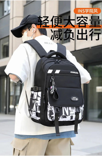 NEW Children Orthopedics School Bags Kids Backpack In Primary Schoolbag For Teenager Boys Waterproof Backpacks Book Bag mochila