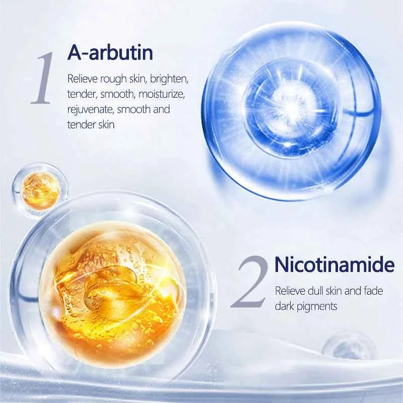 Arbutin Niacinamide Whitening Face Serum Remove Dark Spots Melanin Brighten Shrink Pores  Moisturizing Fade Fine Lines 30Pcs/set