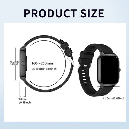 Smart watch wireless calling/dial Sport mode calling reminder and rejection fitness monitoring for iPhone/Andriod - AMULET RING STORE