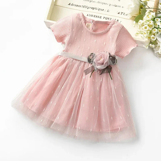 Baby Girl Clothes Summer Floral Design Puffy Kids' Dresses Cute Birthday Celebration Baby Girl Dress Children's Princess Dresses - AMULET RING STORE