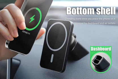 15W Magnetic Wireless Car Charger Mount Adsorbable Phone For iPhone 15 14 13 Pro Max adsorption Fast Wireless Charging Holder