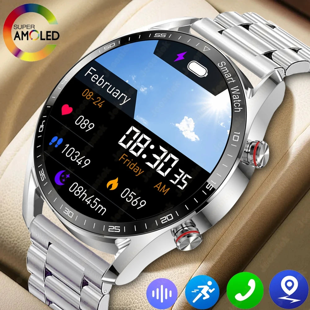 New Business Smart Watch Men 1.53 inch Full Screen Touch Multi Sport Mode ECG+PGG Sport Waterproof Bluetooth Call Smartwatches